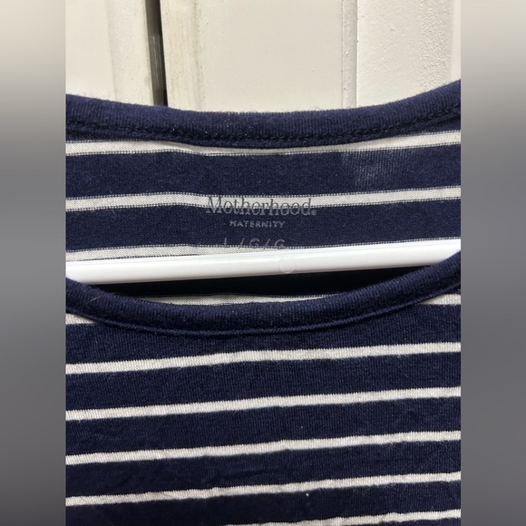 Motherhood Maternity. Navy blue with stripes. Large. - Picture 2 of 3